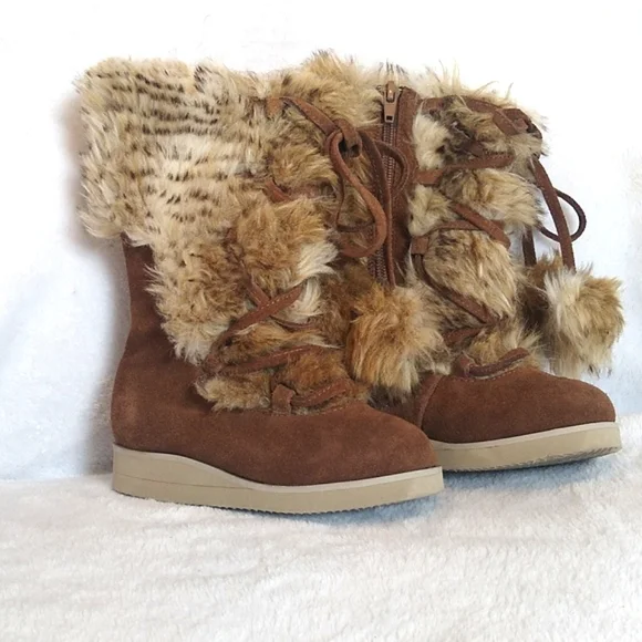 Joyfolie Belinda fur and suede toddler boots - Picture 2 of 7